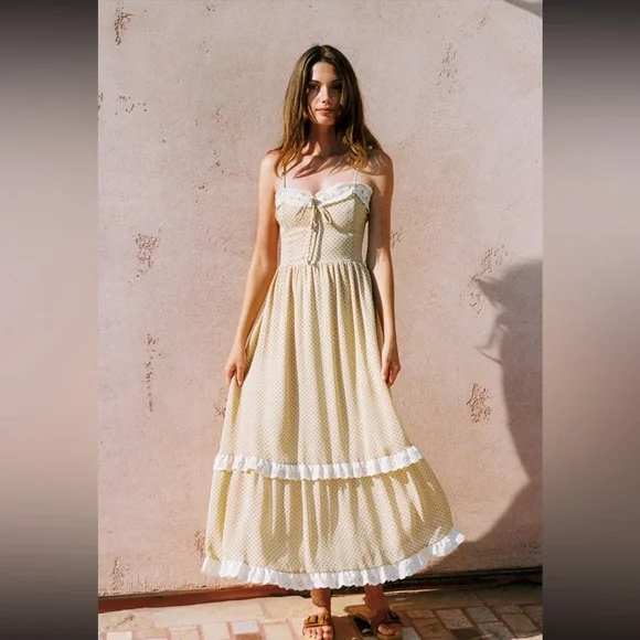 NWT Christy dawn Emma dress in sandstone dot - Picture 5 of 14